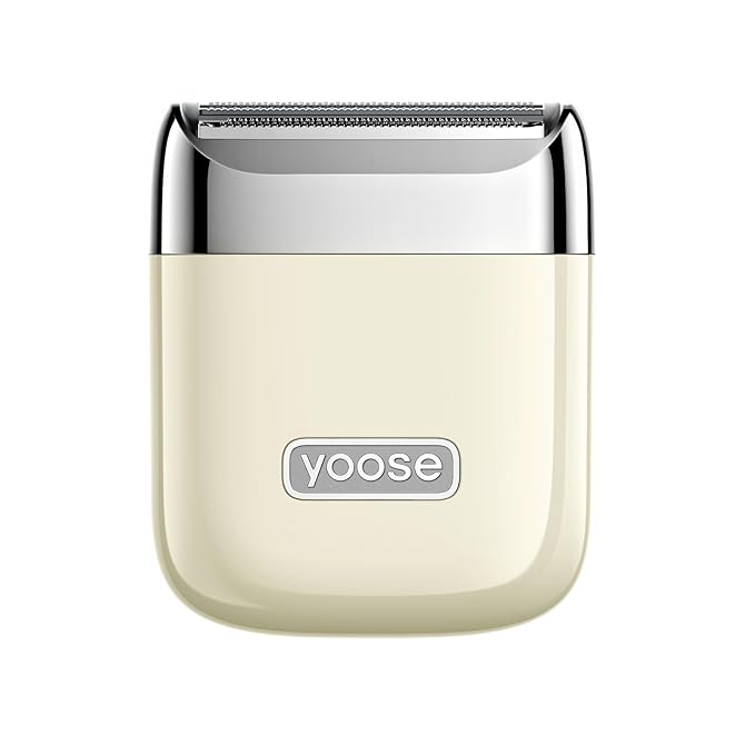 yoose Electric Razors for Women, IPX7 Alloy Body Bikini Trimmer for Women (USB-C, Trimmer Comb, Multi Shaving Modes), Portable Size, Porcelain White