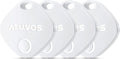 ATUVOS Air Tracker Tags-4 Pack, Bluetooth Luggage Tracker Works with Apple Find My APP (iOS Only, Not for Android), Keys Finder and Item Locator for Luggage, Backpack, Suitcases, Replaceable Battery
