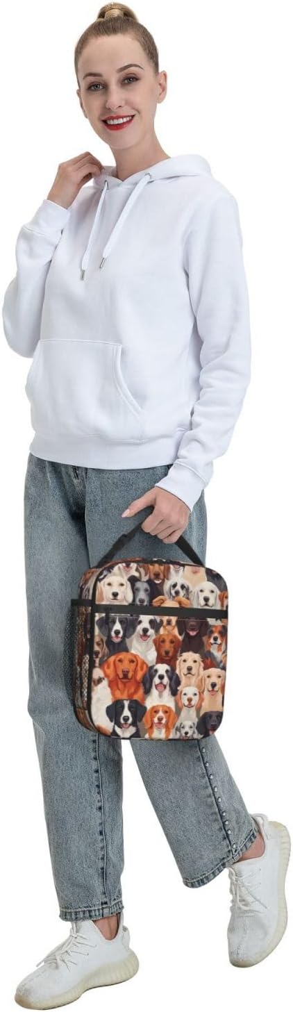 Dog Insulated Lunch Box for Women Men Dog Lunch Bag for Travel,or Fishing Polyester