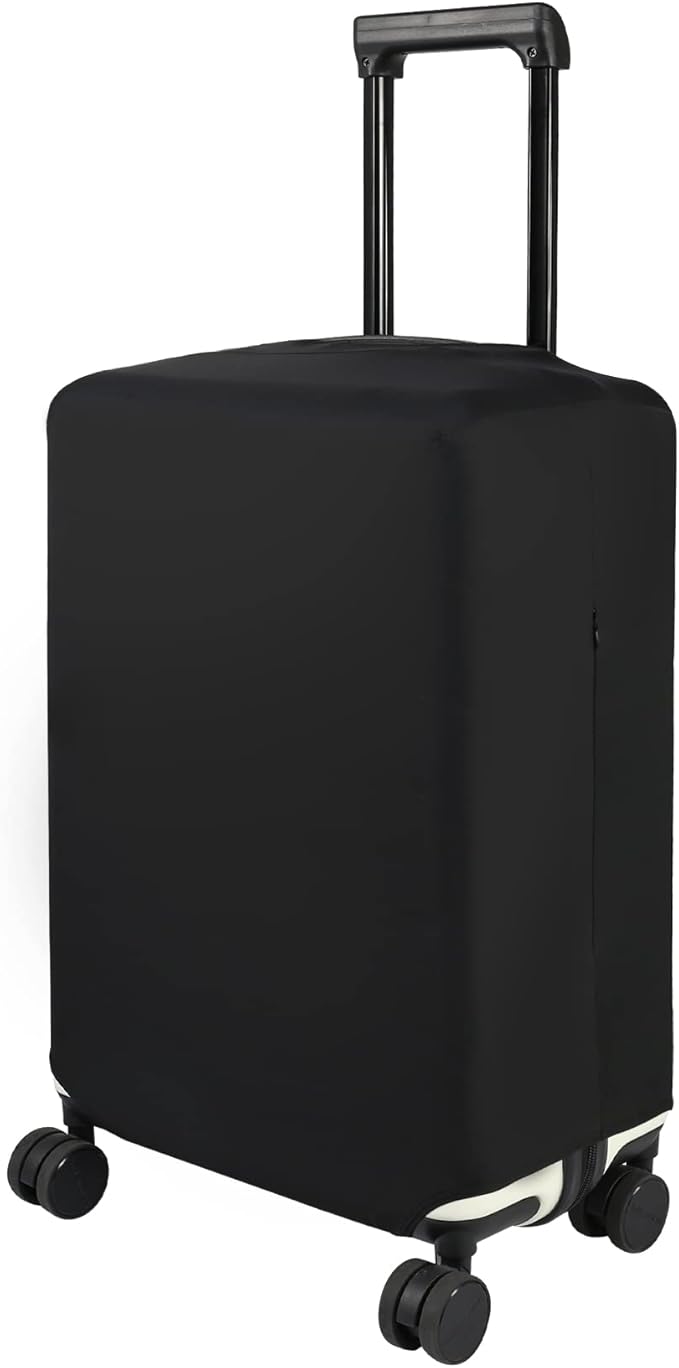 HYPER VENTURE Washable Luggage Cover - Fashion Suitcase Protector Fits 31-32 Inch Luggage (Black, XL)