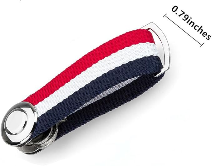 Compact Key Holder - Stylish & Practical Pocket Key Organizer With Secure Locking Mechanism. (Red/White/Blue)