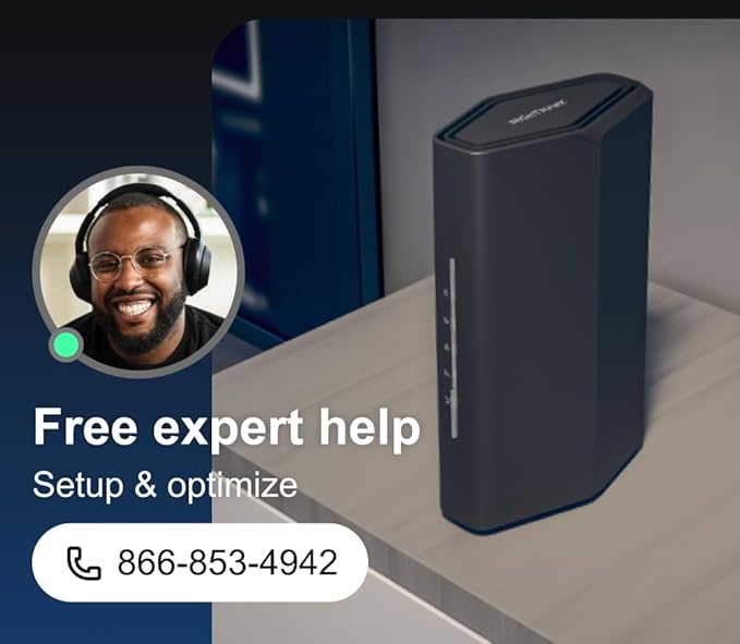 NETGEAR Nighthawk Dual-Band WiFi 7 Router (RS100) – Security Features, BE3600 Wireless Speed (up to 3.6 Gbps) - Covers up to 2,000 sq. ft., 50 Devices – 2.5 Gig Internet Port - Free Expert Help