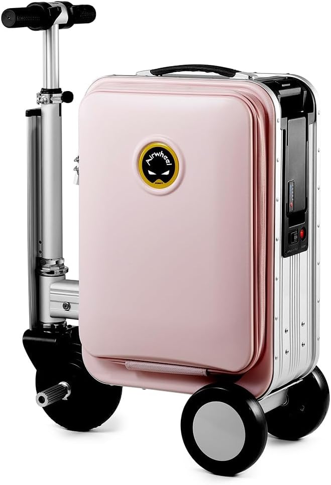 Airwheel SE3S Smart Rideable Suitcase Electric Luggage Scooter For Travel (pink)