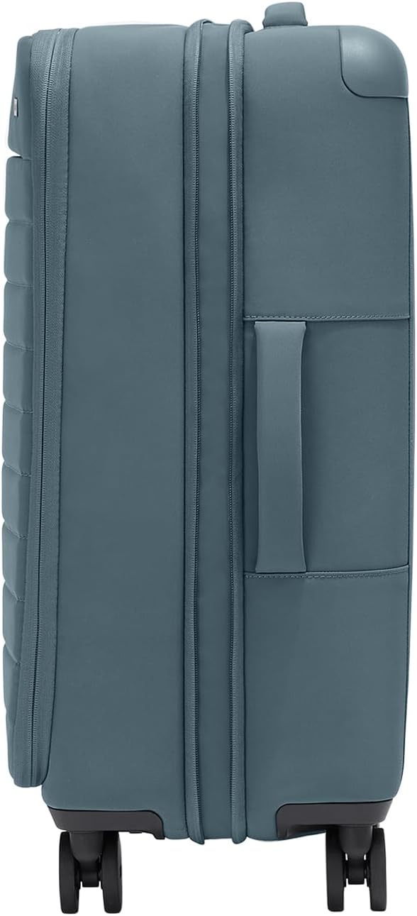 Away Softside Medium Checked Suitcase, 26 Inch Lightweight, Expandable Luggage For Men & Women, Durable Nylon Exterior, TSA Approved Lock, Ideal For Trips 1-2 Weeks, Coast Blue