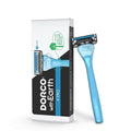 DORCO with Earth Razor with Pace 4 Pro Cartridges • Handle Made from Post Recycled Plastic • Premium Blades For Men and Women Body & Face Shaving • One Handle and 5 Cartridges