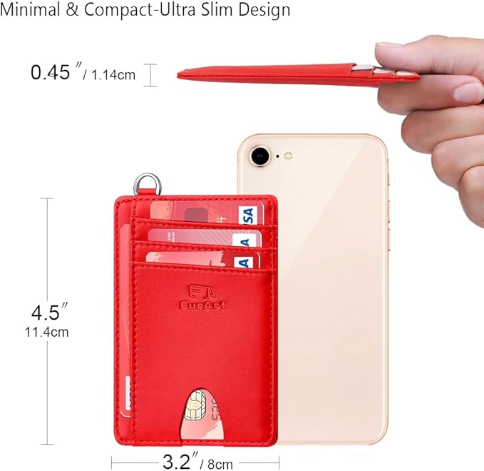 FurArt Slim Minimalist Wallet, Front Pocket Wallets, RFID Blocking, Credit Card Holder for Men & Women