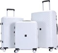 PRIMICIA GinzaTravel Rune series expandable 3 Luggage Sets,Lightweight Hardside Suitcase With Spinner Wheels TSA Lock,PP material business fashion suitcase