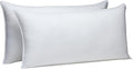 Amazon Basics Down Alternative Bed Pillows, Medium Density For Back and Side Sleepers, King, 2-Pack, White, 36 in L x 20 in W