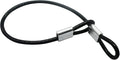 5 Pcs 4mm Wire 36 inch Vinyl Coated Stainless Steel Cable with Loops Short Wire Rope Lanyard Lock Security Chain Link for Outdoor Gates, Black(4mm x 36inch)