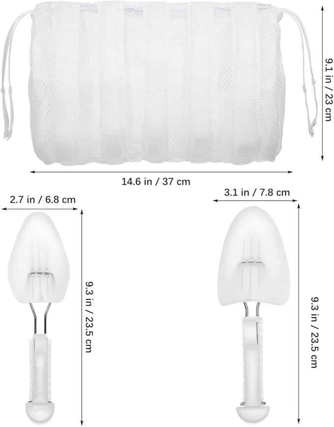 Mesh Shoe Laundry Bag with Stretcher for Washer and Dryer - Reusable Cleaning Bag Protects Shoes and Washing Machine, Ideal for Sneaker Cleaning and Storage