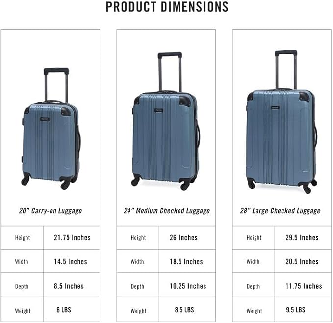 Kenneth Cole REACTION Out of Bounds, Granite Blue, 2-Piece Set (20" & 28")