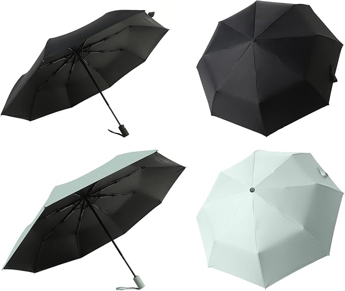 BAODINI Small UV Protection Travel Umbrella Compact for Rain and Sun UPF 50+ 41 inch Portable Umbrella for Women and Men