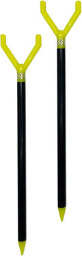 Fishin’ Stix Trident Telescoping Fishing Rod Holders – Extendable 12"–30", 50 lb+ Capacity, Sand Stake Pole Stand for Surf Fishing, Bank Angling, Catfish Rods, Lure & Bait Setup