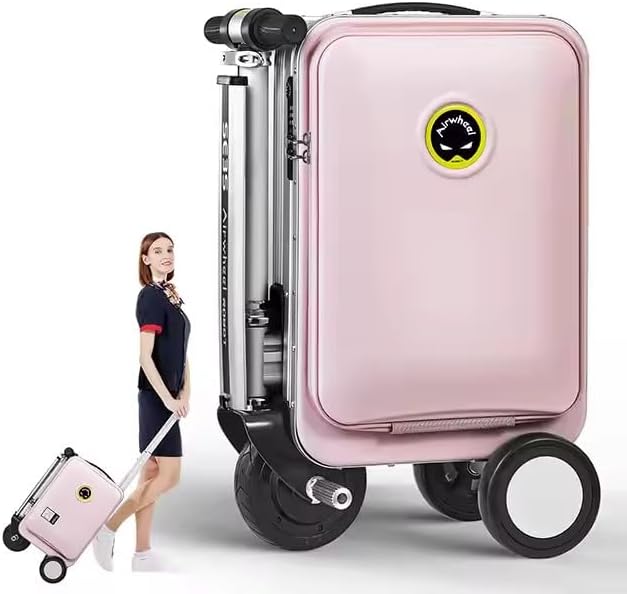Airwheel SE3S Smart Rideable Suitcase Electric Luggage Scooter For Travel (pink)