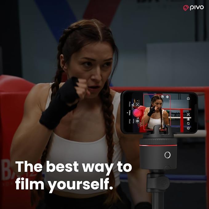 Pivo Pod Classic Auto Face Tracking Phone Holder, 360° Rotation, Content Creator Essentials for Fitness Tracker with Remote Control