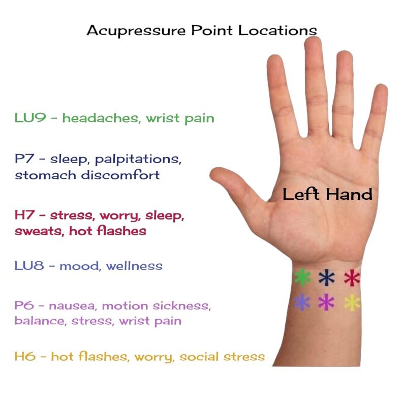 Motion Sickness Relief Acupressure Wristbands for Kids and Adults – Waterproof, Slip-On, Nausea Relief, Motion Sickness, Travel (2 Pack) (Black, Medium 7)