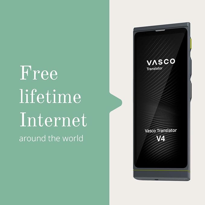 Vasco V4 Language Translator Device | 112 Languages | Free Lifetime Internet in Almost 200 Countries | Ruby Red