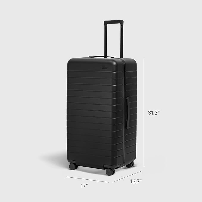 Away Large Trunk Luggage, 31 Inch Hardside Suitcase with Spinner Wheels, Lightweight & Durable, TSA Lock, Ideal for Long Trips, Sea Green