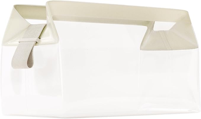 Cadence Parcel - Clear Kit with Magnetic Closure - Durable and Leak-Resistant Travel Toiletry Kit - Modular Design - Hygiene Bag for Travel Essentials - 4 Qt - Pebble