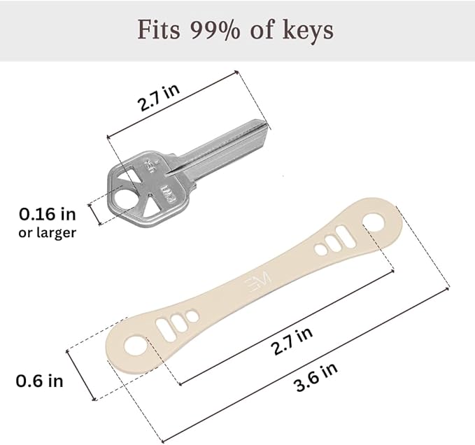 EM Premium Products Compact Key Holder - Pocket Key Organizer - 14 Keys Key Bar