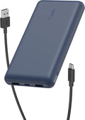 Belkin Portable Charger, USB C Power Bank 20000 mAh w/ 2 USB-A Ports, 15W w/ Type-A to Type-C Cable for iPhone 16, 15, Plus, Pro, Max, Samsung Galaxy S25, S24, Google Pixel 10, iPad, etc. - Blue