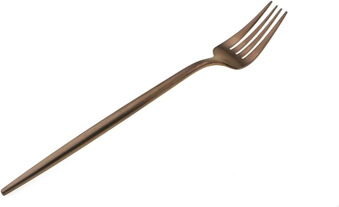 Matte Rose Gold Silverware Set,Gugrida 5-Piece 18/10 Stainless Steel Satin Finish Flatware Set,Kitchen Utensil Set,Tableware Travel Cutlery Set for Camping Office or School Lunch, Dishwasher Safe