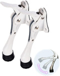 One Touch Kickdown Door Stopper, Door Holder, Heavy Duty Door Stops, Bottom of Door, Height-Adjustable Rubber Tips by HASHI (White 4 inch x 2pack)
