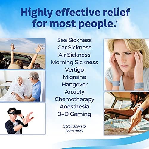 Sea-Band Anti-Nausea Acupressure Wristband for Motion & Morning Sickness, Pack of 2 Sets