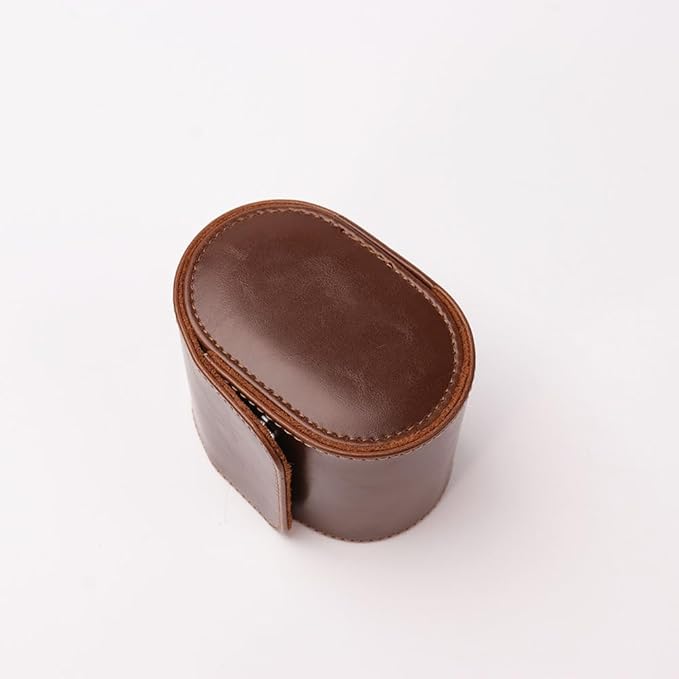 HAN QIANG Single Watch Roll Travel Case Chic Portable Vintage Leather Display Watch Storage Box Gift Watch Case (Brown), HQ-099