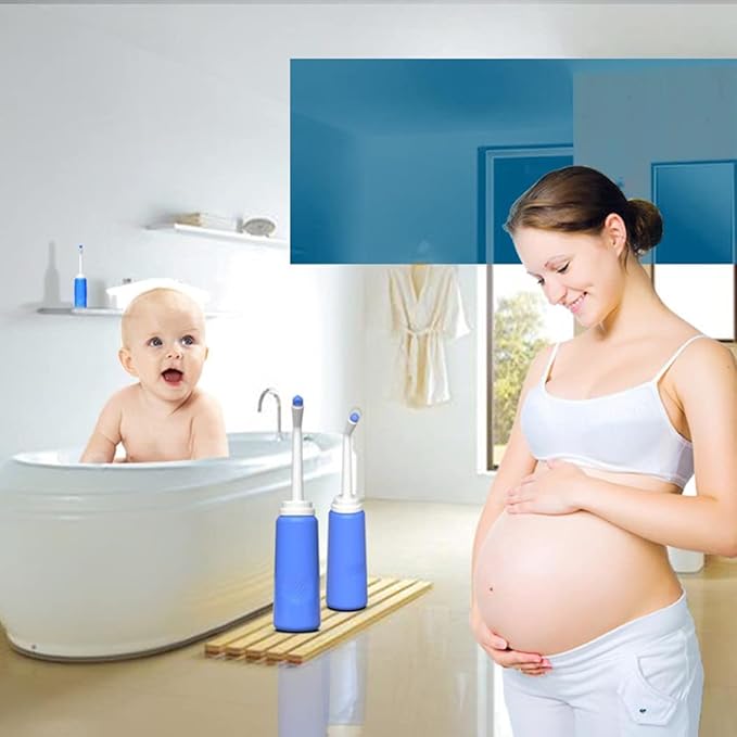 2PCS Portable Bidet - Squeeze Momwasher Bottle 500ml 17oz - Portable Shower-Travel Bidet Toilet Bottle for Adult Women,Postpartum Care,Hemorrhoids,Post-Surgery Recovery, Moms,New Baby & Eldery