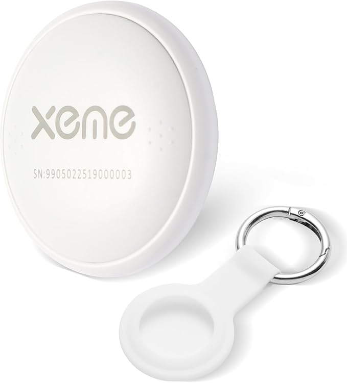 Key Finder, Bluetooth Tracker Locator Pairs with Apple Find My (iOS only), Item Locator Smart Tracker Tag for Keys/Luggage/Wallet, etc. (WHITE-1PCS)
