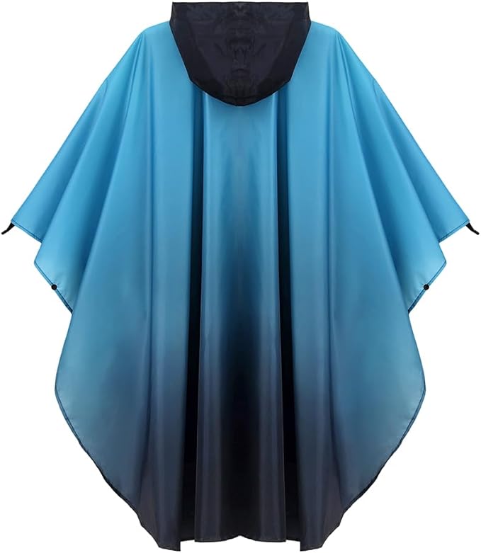 Rain Poncho Jacket Coat Hooded Zipper Style for Women/Men/Adult with Pocket