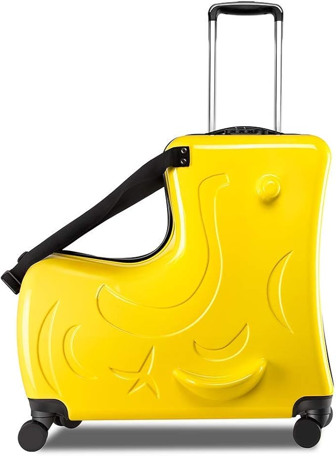 N-A Kids Ride On Suitcase with Wheels, Scooter Luggage for Toddlers Travel, Durable Children's Suitcase for Boys & Girls Ages 2-16 Years