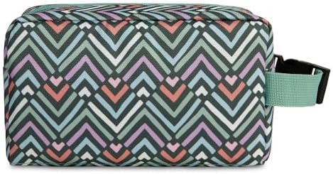 PackIt Freezable Snack Box, Diamond Chevron, Built with ECOFREEZE Technology, Collapsible, Zip Closure with Buckle Handle, Designed For Work Snacks, Fresh Snacks On the Go, Adults, and All Ages