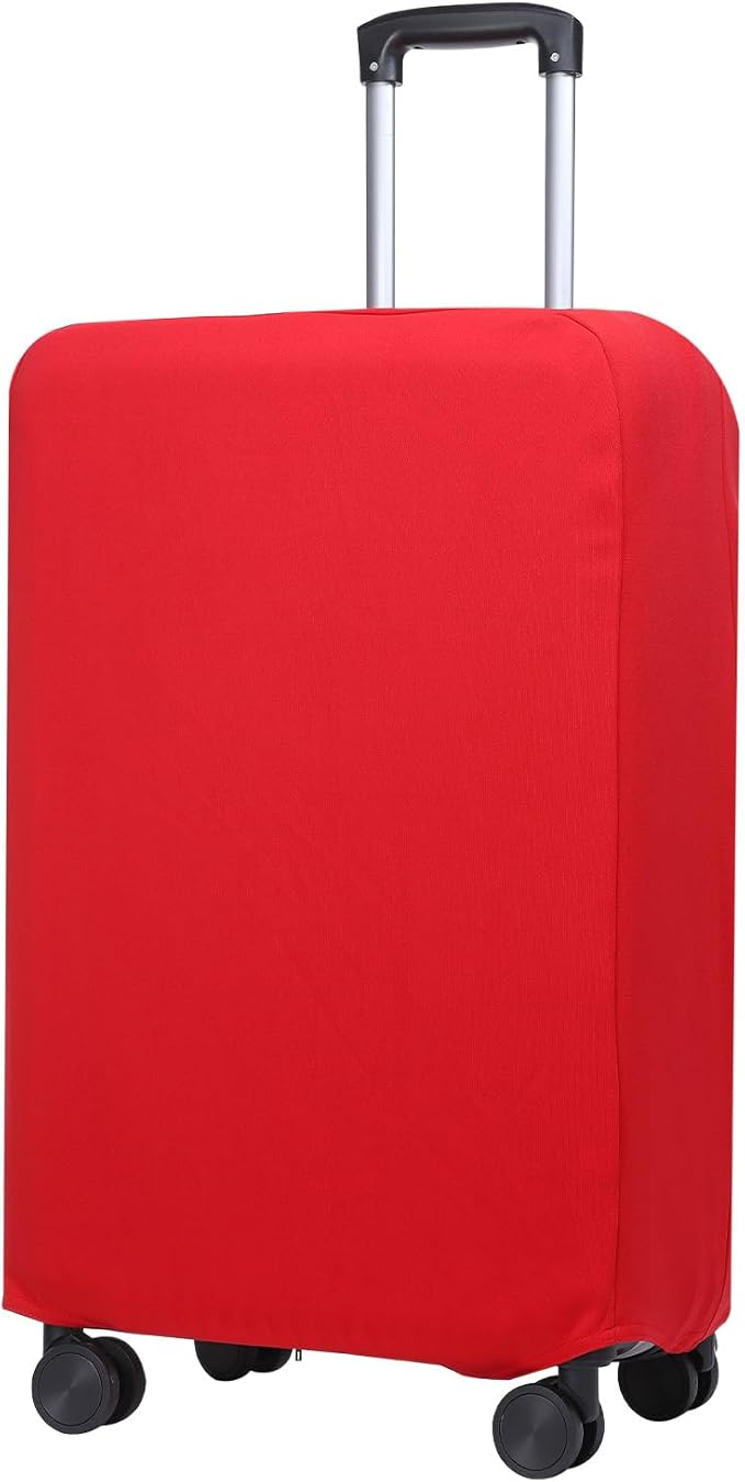 PATIKIL Luggage Cover, Suitcases Covers Elastic Carry on Cover Protector Washable Scratch-Resistant Fits 19-21 Inch Luggage for Travel Business Trips, Red