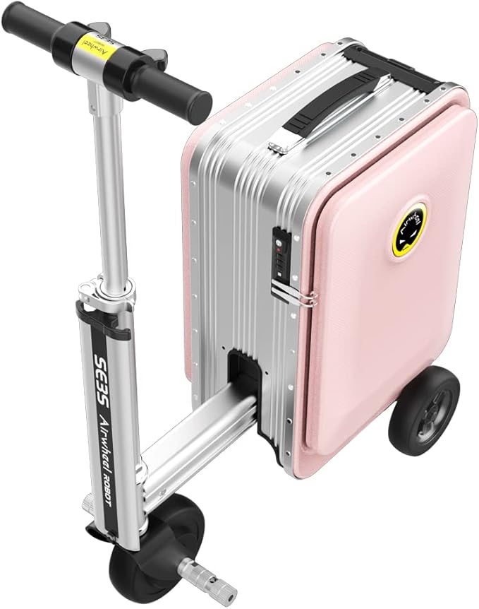 Airwheel SE3S Smart Rideable Suitcase Electric Luggage Scooter For Travel (pink)
