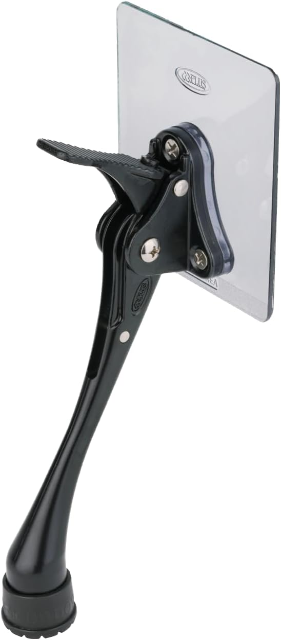 One-Touch Doorstop Adhesive Bracket (Black, 6inch x 1pack)