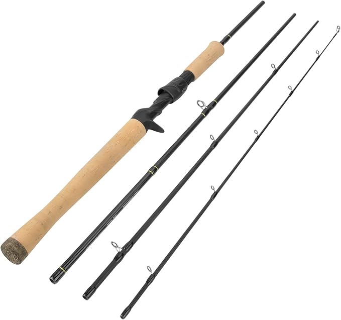 KastKing Valiant Eagle Passage Travel Fishing Rods, 4 & 6 Pc Pack Rods, Spinning, Casting and Fly Models, IM6 Graphite Blank, Ti Oxide LTS Ring Guides, Beautiful Cork Handles