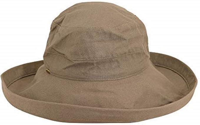 Scala Women's Cotton Hat with Inner Drawstring and Upf 50+ Rating