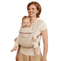Ergobaby Omni Deluxe Baby Carrier Newborn to Toddler - Breathable Baby Carriers for Summer - All-Position Carrier with Enhanced Lumbar Support & Airflow (7-45 Pounds), Mesh, Natural Beige