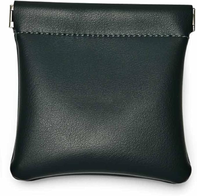 PU Leather Jewelry Travel Bag Leather Jewelry Pouch Christmas,Wedding Party Favor Gift Bag (S, Dark Green)