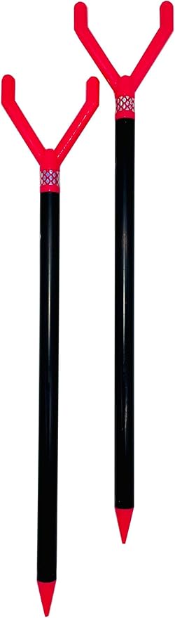 Fishin’ Stix Trident Telescoping Fishing Rod Holders – Extendable 12"–30", 50 lb+ Capacity, Sand Stake Pole Stand for Surf Fishing, Bank Angling, Catfish Rods, Lure & Bait Setup
