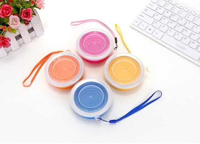 Collapsible Cup- Silicone Foldable Cups Expandable Folding DrinkingCup -Reusable Portable Mugs-Cup For Travel, Camping, Hiking, Survival, Car, Picnic, Beach, Holiday Vacation, Outdoor Sports Rose