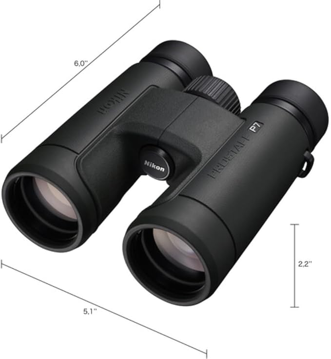 Nikon PROSTAFF P7 8x42 Binoculars Bundled with Harness Strap + Deluxe Cleaning Kit + Smartphone to Binocular Adapter + Microfiber Cleaning Cloth (5 Items)