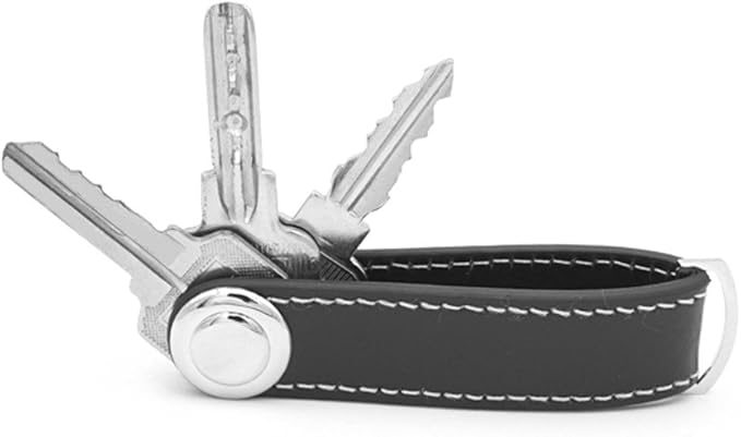 Compact Key Holder - Stylish & Practical Pocket Key Organizer With Secure Locking Mechanism. (Black)