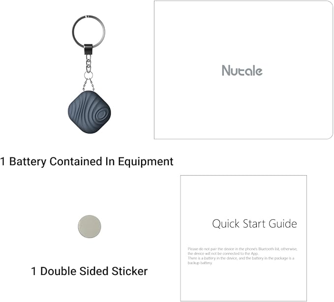 Findhting Key Finder Tag - Bluetooth Tracker Item Locator with Key Chain - Both iOS and Android Compatible for Keys Pet Wallets or Backpacks and Tablets (Blue-One)