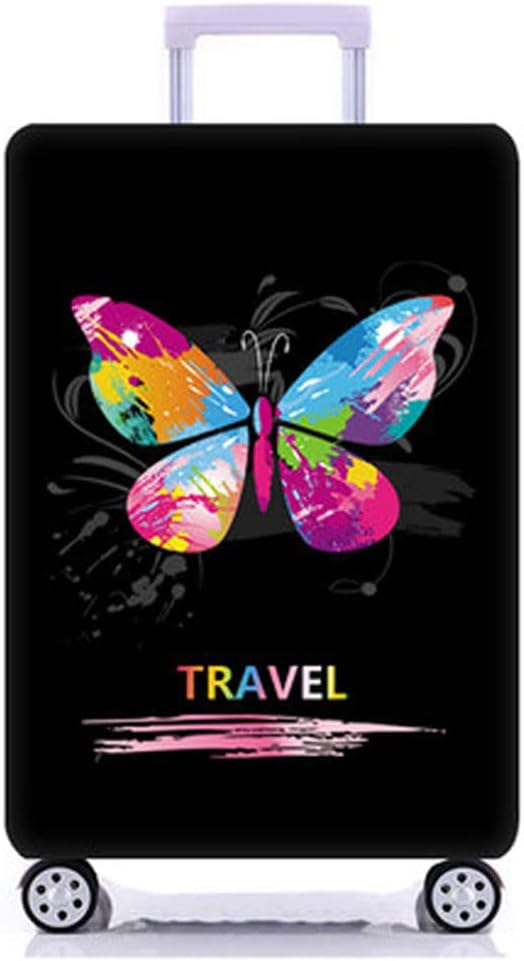 MosaiRudo Thicker Luggage Cover Elastic Suitcase Cover Protector Fits 18-32 Inch Suitcase Travel Accessories (Butterfly, L)