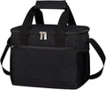 iknoe Large Foldable Cooler Bag, 8.5L Insulated Lunch Bag, Leakproof Lunch Cooler Tote with Multi-Bag Design Suitable for Beach, Picnic and Office Use, Black 15-Can