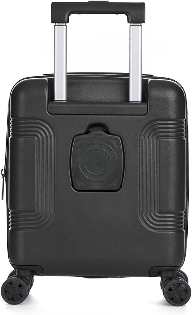 biaggi Runway Hybrid Expandable Underseat Carry-On – Lightweight TSA-Approved Polycarbonate Travel Bag, Perfect for Getaways & Long Weekends (Expandable Underseater, Black)