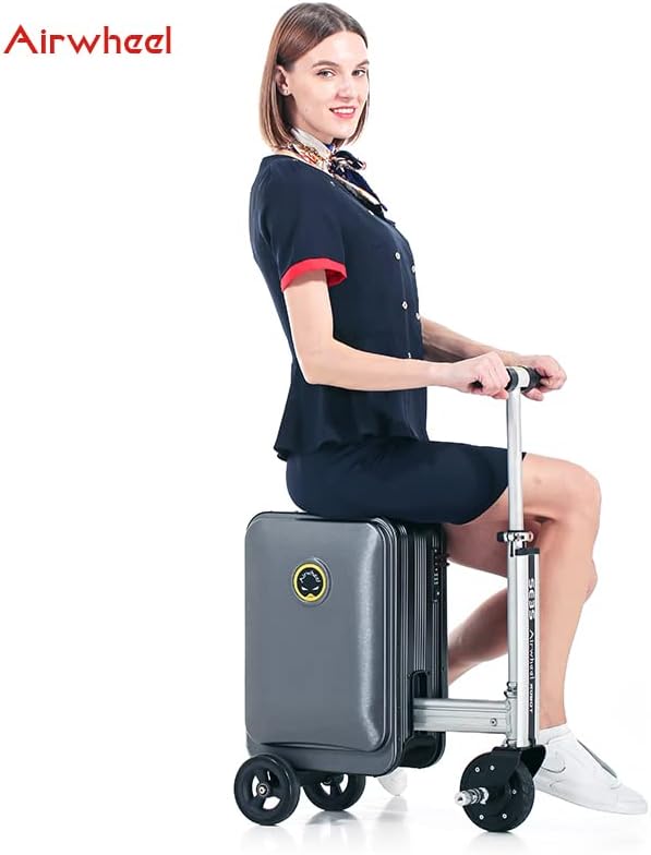 Airwheel SE3S Smart Rideable Suitcase Electric Luggage Scooter For Travel (black)